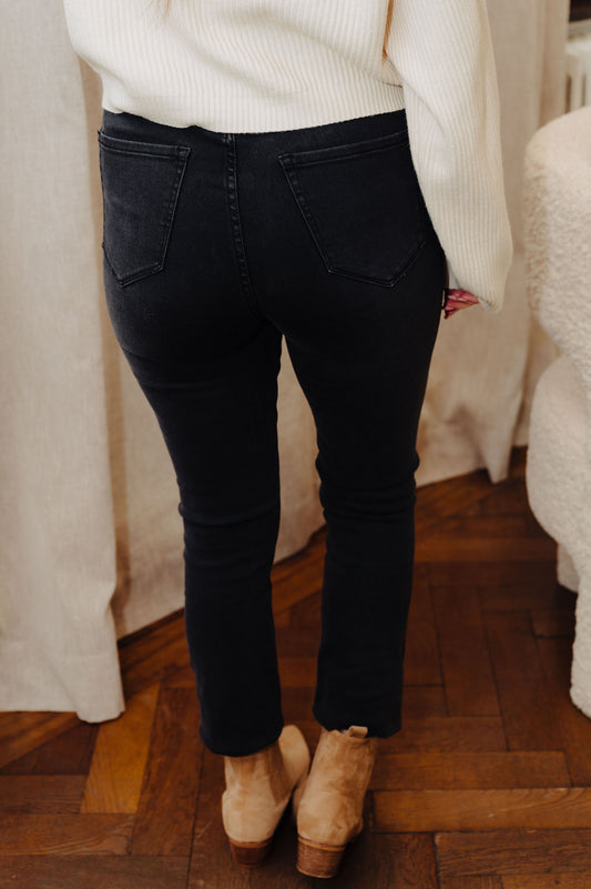 MAY Jeans - High Waist Body Contouring Donkergrijs